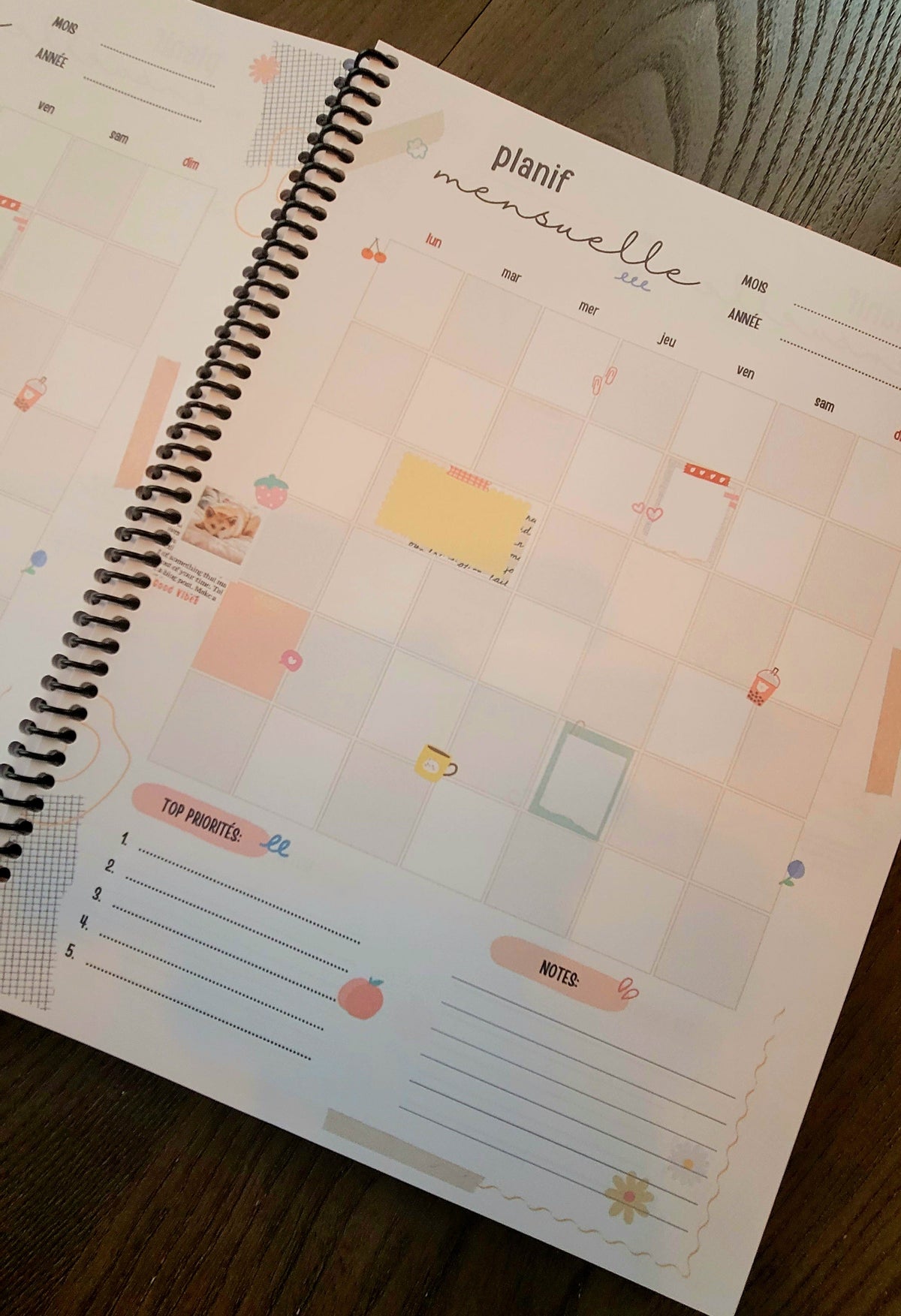 Ma planif quotidienne non daté + 12 calendriers mensuels + 12 mois de budgets