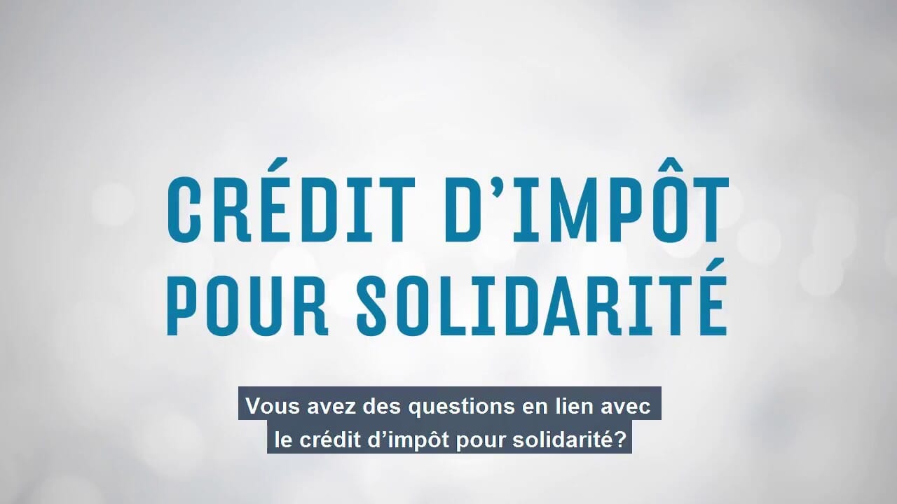
                Crédit d'impôt pour la solidarité
              